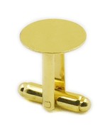 fujiyuan 10 pcs12mm 1/2&quot; Cufflinks Copper Pad Round Blank Cuff Links Gold - £4.24 GBP