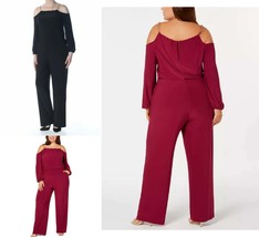 NY Collection Womens Plus Blouson Chain Jumpsuit, Size 1X - $31.68