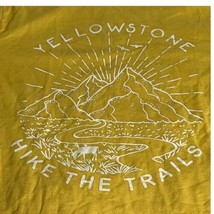 Yellowstone Hike The Trails Tshirt Small Goodfellow &amp; Co Yellow Soft Souvenir - £14.62 GBP