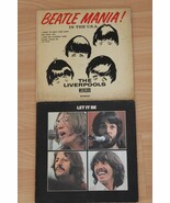 Vintage Beatles records lot x2 1964 LP Mania W9001 Let It Be AR34001 1ST... - $167.99