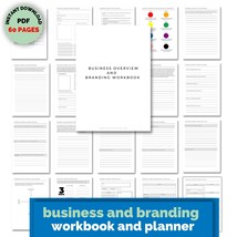 Printable branding workbook and business planner for new start ups or re... - £4.71 GBP