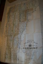 1923 Large Antique State Official Highway Map Of Vermont 27.5&quot; X 43&quot; - $26.72