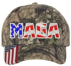 Donald Trump Usa Maga Embroidered Camo Mossy Oak Adjustable Hat Usa Maga - £19.64 GBP