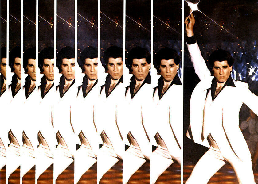 Saturday Night Fever classic poster art John Travolta in white suit 5x7 ... - $5.75