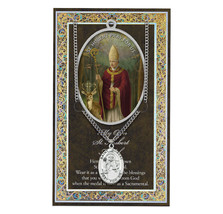 St. Hubert Patron Saint of Hunters, Pewter Medal Necklace with Embossed ... - £14.11 GBP