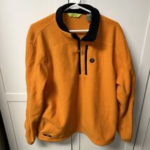 IZOD Men's Sweatshirt, Quarter Zip, Amberglow Orange Color Size Large - $17.50