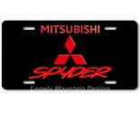 Mitsubishi Spyder Inspired Art on Black FLAT Aluminum Novelty License Ta... - $16.19