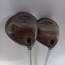 Callaway War Bird Great Big Bertha 3 4 Fairway Woods RH Needs New Grips - £35.93 GBP