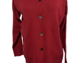 Laura Ashley Red Long Sleeve Button Front Collared Cardigan Sweater Sz S... - $18.99