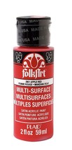 FolkArt Multi-Surface Satin Acrylic Paint, 2901CA Apple Red, 2 Fl. Oz. - £3.02 GBP