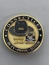 Connecticut State Police 1903 Duty Pride Honor Americans First Challenge Coin - $64.35