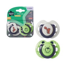 Tommee Tippee Fun Style Soothers, Symmetrical Orthodontic 0-6M Pack of 2 Dummies - £62.65 GBP