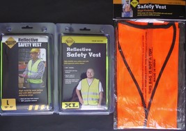 High Visibility Safety Vests Neon Yellow Or Orange Select: Color Size Type - £5.45 GBP+