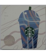 Starbucks 2017 Summer Frappuccino Blue Coffee Cup Gift Card Die Cut New  - £6.31 GBP