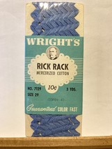 Vtg Wright’s Rick Rack,3 Yds,Size 29,#7129,Copen 40,Sealed,Color Fast,PE... - £2.51 GBP
