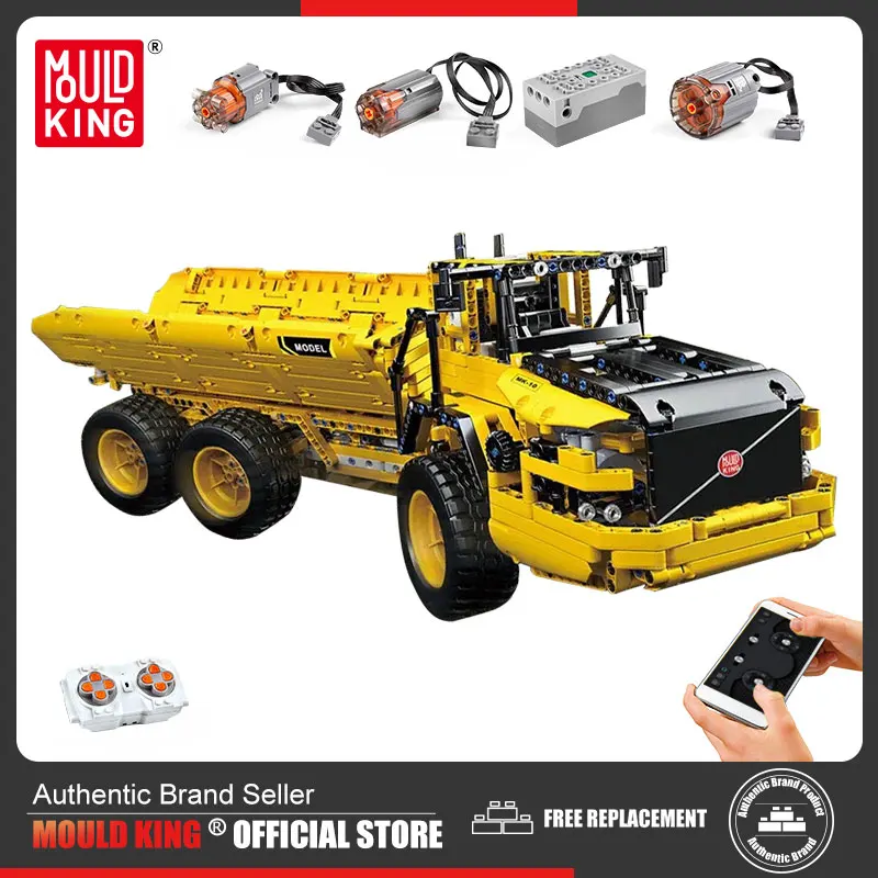 MOULD KING 17010 Technical Car Engineering Vehicle Toys APP RC Dump Truck S - £159.44 GBP