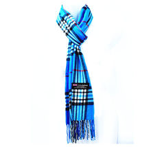 Blue - 3Pcs Unisex Winter Warm 100% Cashmere Wool Wrap Scarf Scarves - £33.83 GBP