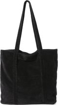 Women’s Corduroy Tote Bag, Casual Handbags Big Capacity Shoulder Shoppin... - £17.55 GBP