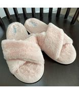 Splendid Fuzzy Soft Pink House Slippers Scuffs Mules $48 M L 9.5 10 10.5 - $370.44 MXN