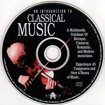 An Introduction to Classical Music (PC-CD, 1993) Windows 3.1 - NEW CD in SLEEVE - £3.14 GBP