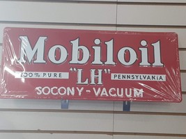 MobilOil Oil LH Socony-Vacuum 24in x 10in Metal Sign - Garage/Bar/Man Cave - £39.94 GBP