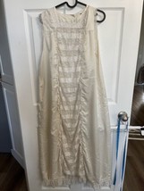 Eve Stillman Vtg Ivory Nightgown SZ L Neiman Marcus Lace Victorian bodice - £22.15 GBP