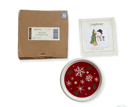 *NIB*Longaberger Holiday/snow/red Christmas Pottery Coaster Lid Style #3... - $117.56 MXN
