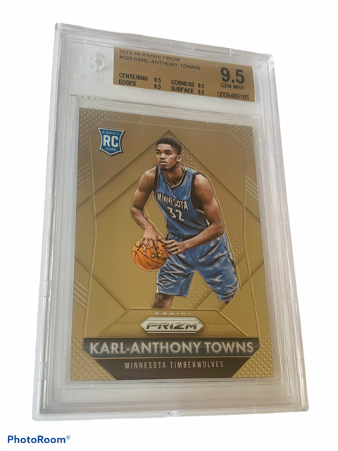 Primary image for Karl Anthony Towns Rookie RC BGS 9.5 TRUE GEM MINT 2015-16 Prizm #328 insert