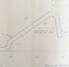 1971 Railroad Bangor Aroostook Flange Rail Support Blueprint H41 DWDD13 - $84.36