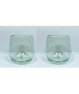 LOT OF 2 Mexican Handmade Roli Poli Glass 3&quot;diam x 3.5&quot;H - CANVAS - $468.44 MXN