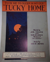  Vintage Tuck Me to Sleep In My Old Tucky Home Sheet Music 1921 - £4.91 GBP