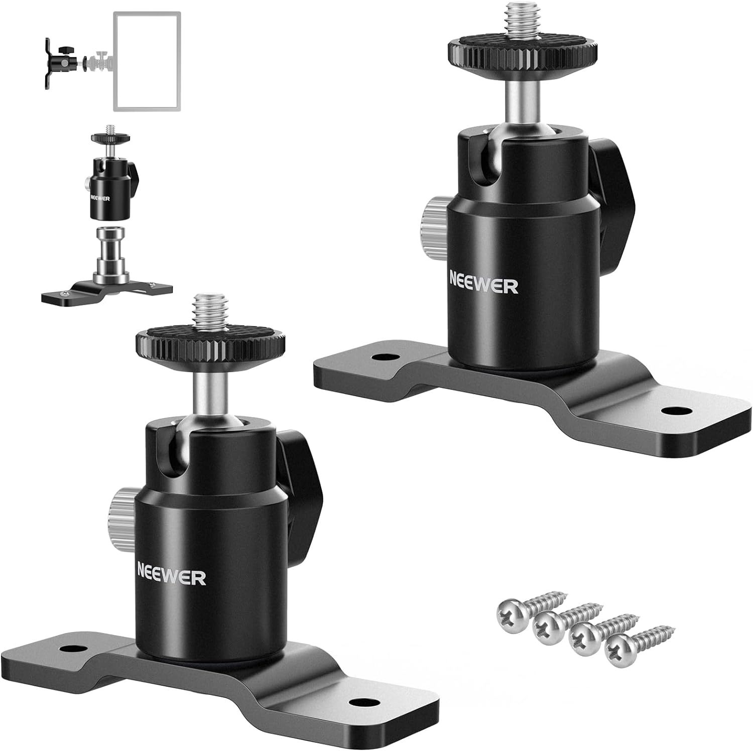 Neewer 2 Pack T Type Wall Ceiling Mount, Ring Light Wall Mount Bracket, ... - $37.99