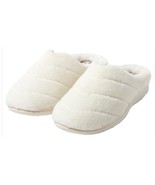 Dearfoams Womens Slippers Cream Memory Foam Slip-On Cozy Machine Washable - $50.75 CAD