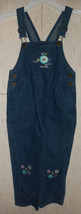 NWT GIRLS ENZA &quot;CUTE AS A BUTTON&quot;  BLUE JEAN OVERALLS  SIZE 4T - $18.65