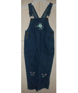 NWT GIRLS ENZA &quot;CUTE AS A BUTTON&quot;  BLUE JEAN OVERALLS  SIZE 4T - £14.77 GBP