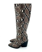 Vince Camuto Gravana Boots Snake Print Leather Western Knee High SZ 5.5 New SH24 - $95.20