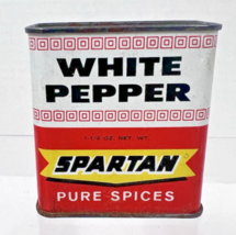 Vintage Spartan White Pepper Spice Tin 1 1/2 oz Good Shape - $341.20 MXN