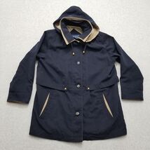 Casual Island Jacket Womens Small Medium Blue Pockets Zip Hooded Lightwe... - €16,10 EUR