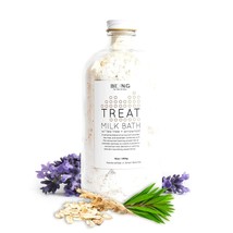 Treat Milk Bath Soothing Lavender Oatmeal Soak All Natural Vegan Handmade with O - £57.84 GBP