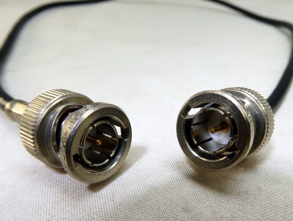 Amphenol 31-71033 BNC MALE to MALE plug jumper pigtail video cable Coaxi... - $6.00+