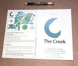 Christiana Creek West Bristol St. Elkhart, Indiana Golf Club Scorecard &amp;... - £3.73 GBP