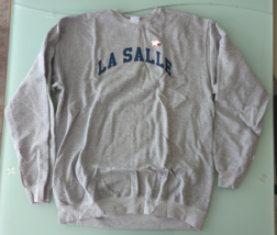 NCAA La Salle Explorers Crew Neck Sweatshirt XL Tall Athletic Heather New - £13.72 GBP