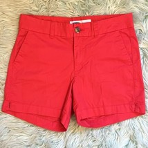 Old Navy Mid Rise Everyday Womens Khaki Shorts Size 4 Red - $14.85