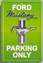 Hangtime Ford Mustang Parking Only Sign (Aluminum, Kona Blue) - £6.16 GBP