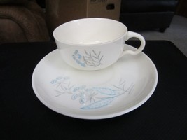 Vintage MCM Royal Stetson Royal Maytime Coffee/Tea Cup &amp; Saucer Plate Set - $19.79