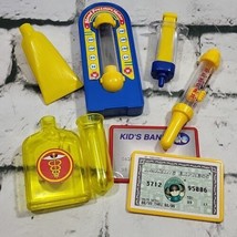 Vintage Doctor Playset Lot Nurse Hospital Credit Cards Thermometer Pieces Parts - £11.86 GBP