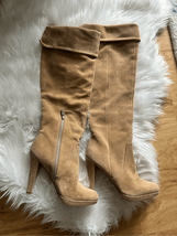Michael Kors Adena Slouch Tan Suede Leather Knee High Boots ~ Size 7.5 - $98.01