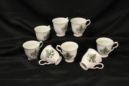 Nikko Happy Holidays Christmas Cups Mugs 3-1/2&quot; Lot of 8  Xmas - $22.53