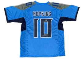 DeAndre Hopkins of the Titans Autographed Light Blue Custom #10 Jersey Beckett - £147.13 GBP