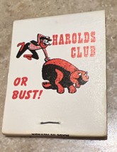 Vintage Harolds Club Or Bust Matchbook Matches Reno, Nevada Unstruck - $6.92